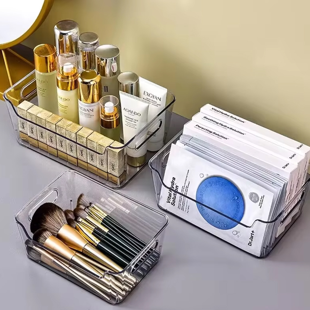 Clear Acrylic Storage Bins with Handles