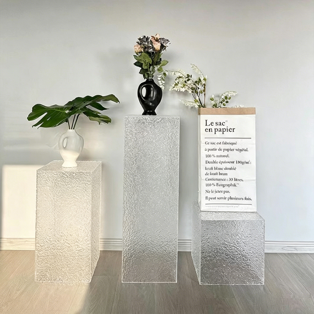 Textured Clear Acrylic Display Block Set