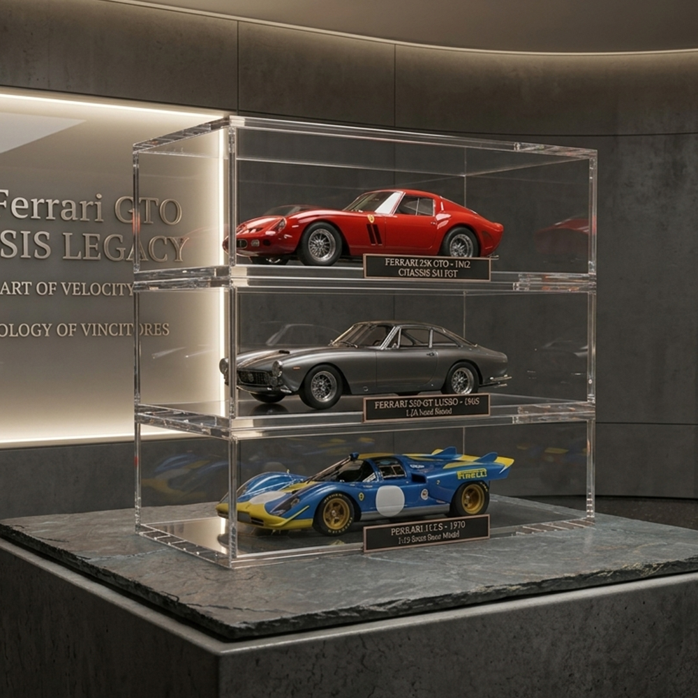 3-Tier Stackable Clear Acrylic Car Model Display Case