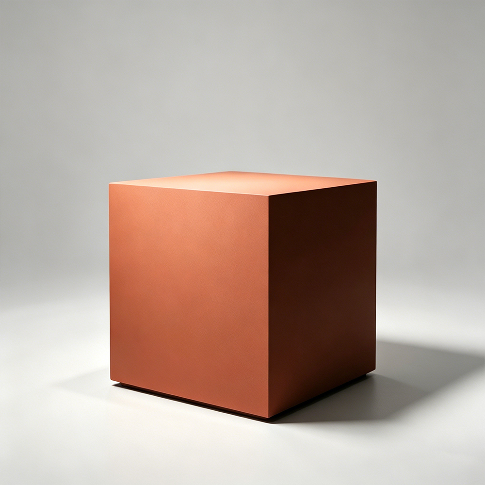 Terracotta Matte Solid Acrylic Display Cube