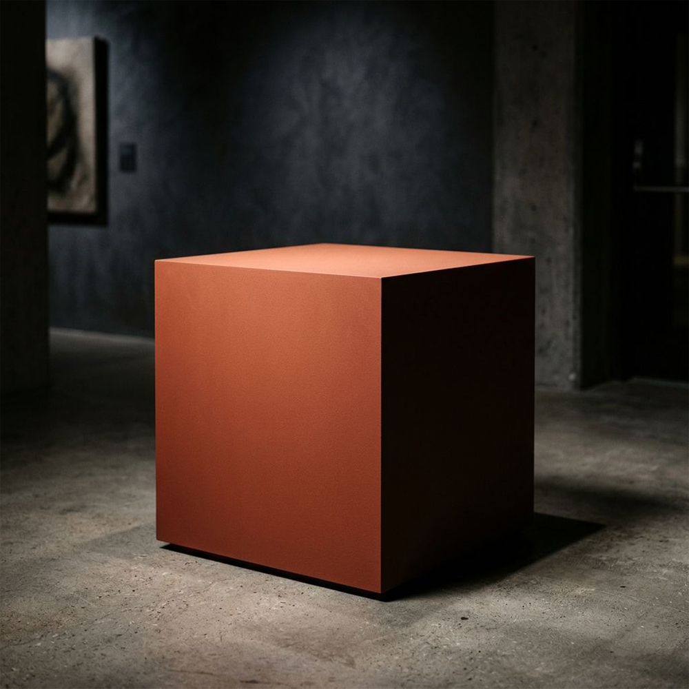 Terracotta Matte Solid Acrylic Display Cube