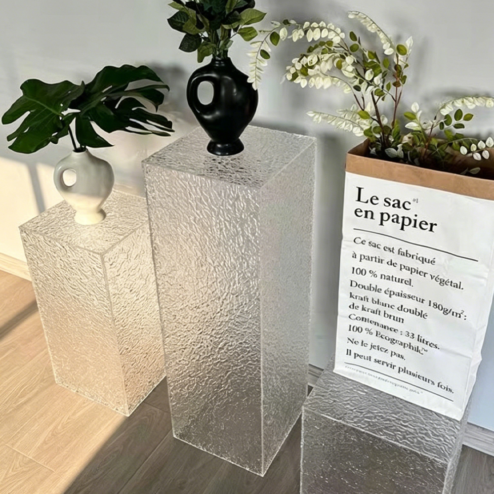 Textured Clear Acrylic Display Block Set