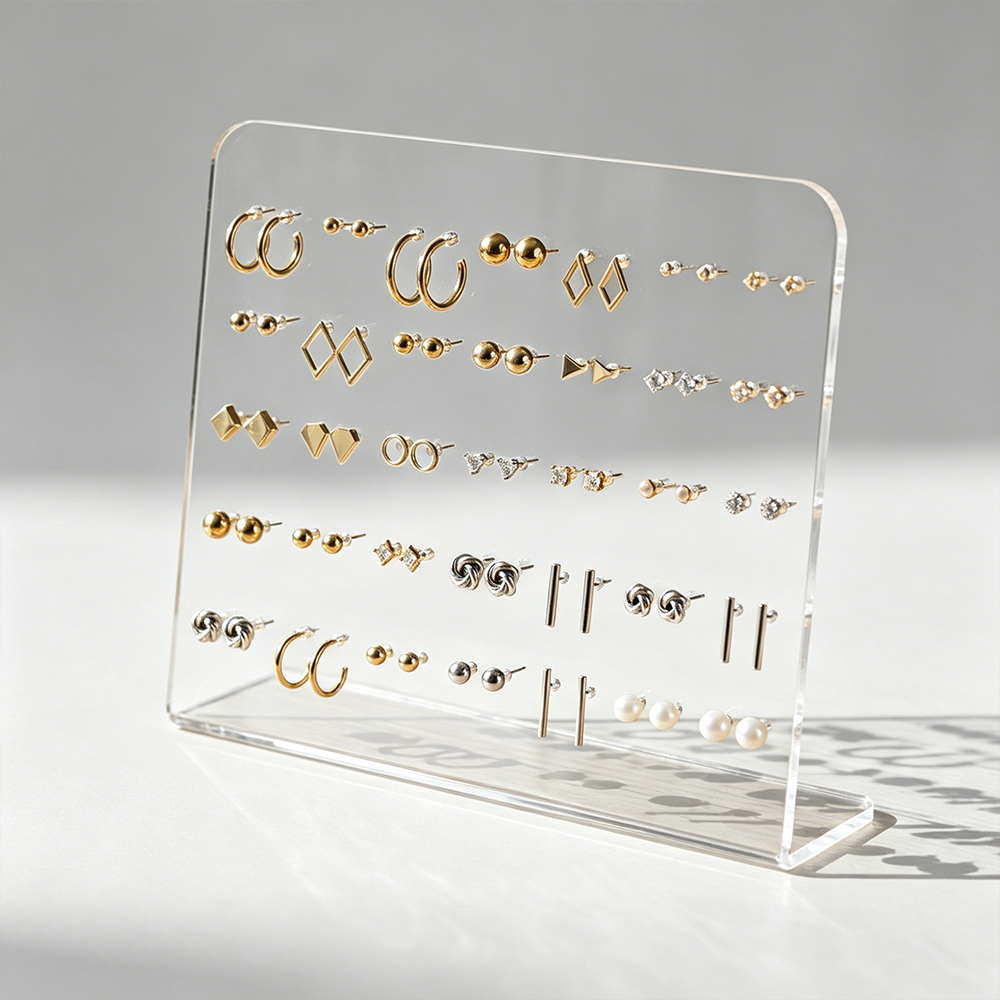 Freestanding Clear Acrylic Earring Display Board
