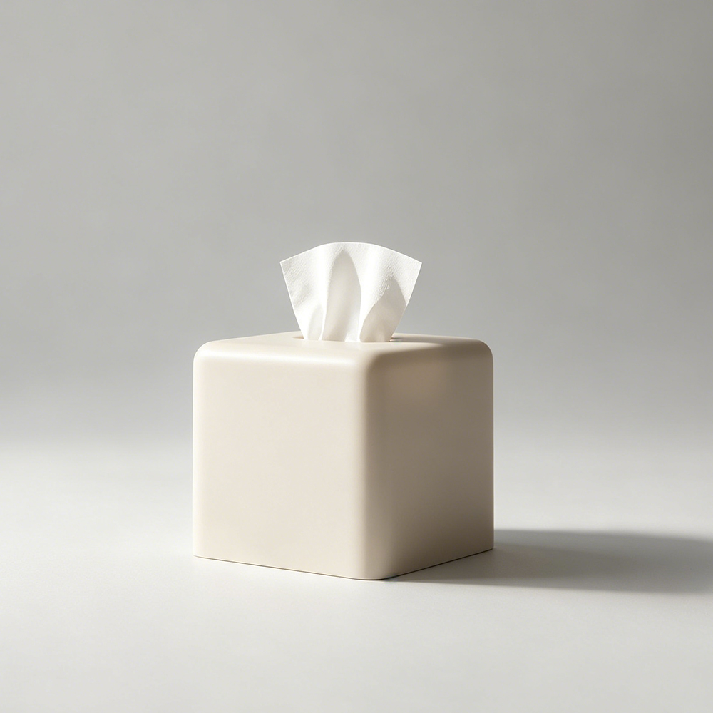 Walnut Wood Spliced Clear Acrylic Tissue Box