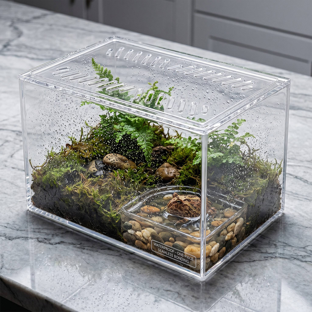 Clear Acrylic Amphibian Terrarium
