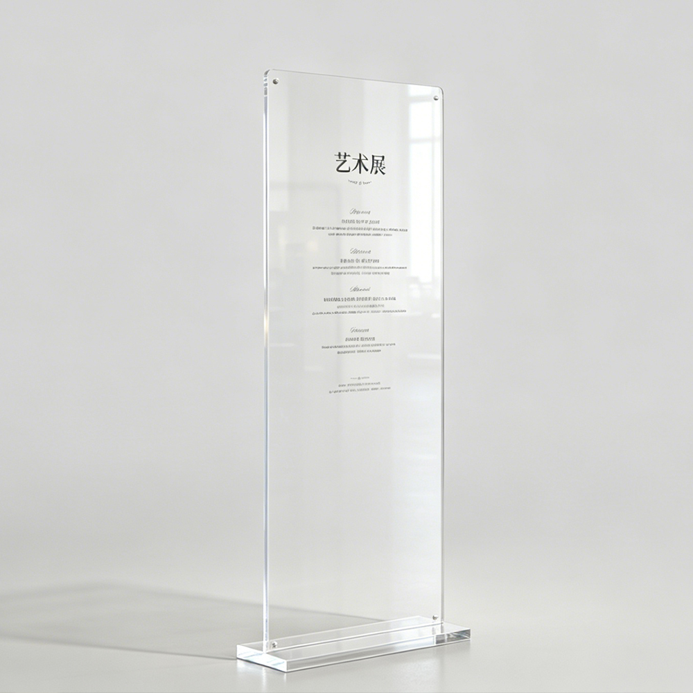 Tall Clear Acrylic Exhibition Poster Stand