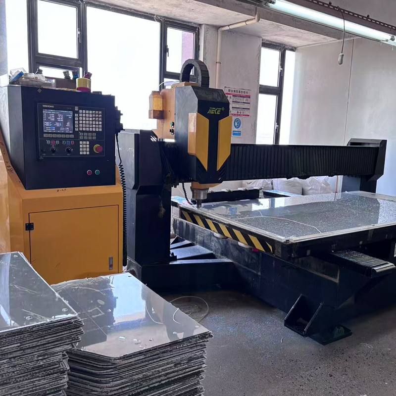 Heavy-duty CNC acrylic engraving machine in spacious factory production line