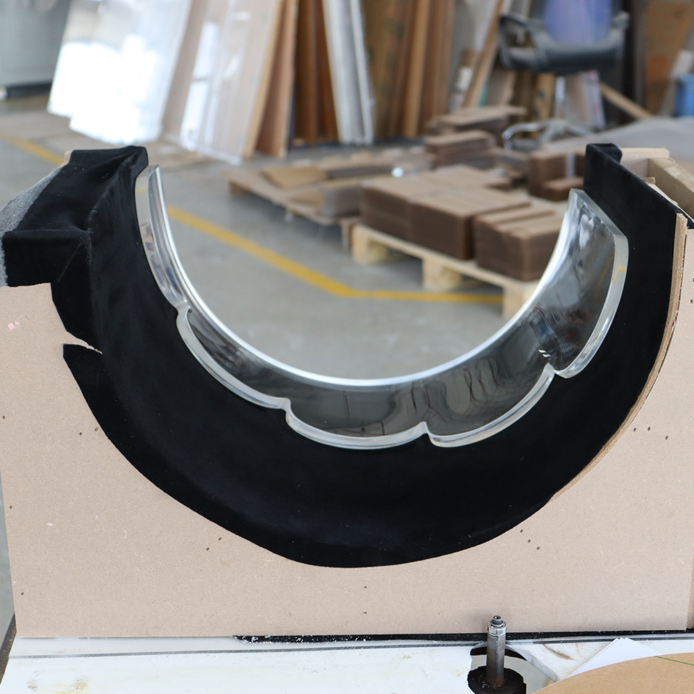 Custom acrylic thermoforming and mold shaping process