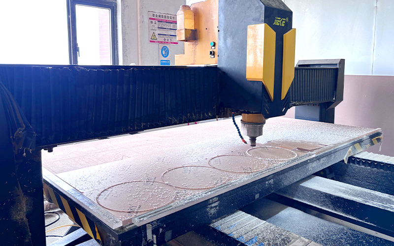 Industrial CNC Routing of High-precision Acrylic Circular Components, Heavy-gauge A-grade Acrylic Sheet Fabrication, Mass Production Factory