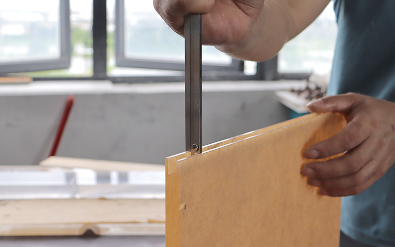 Manual Deburring of Heavy-gauge Amber Acrylic Sheet, Hand-finished Precision Engineering