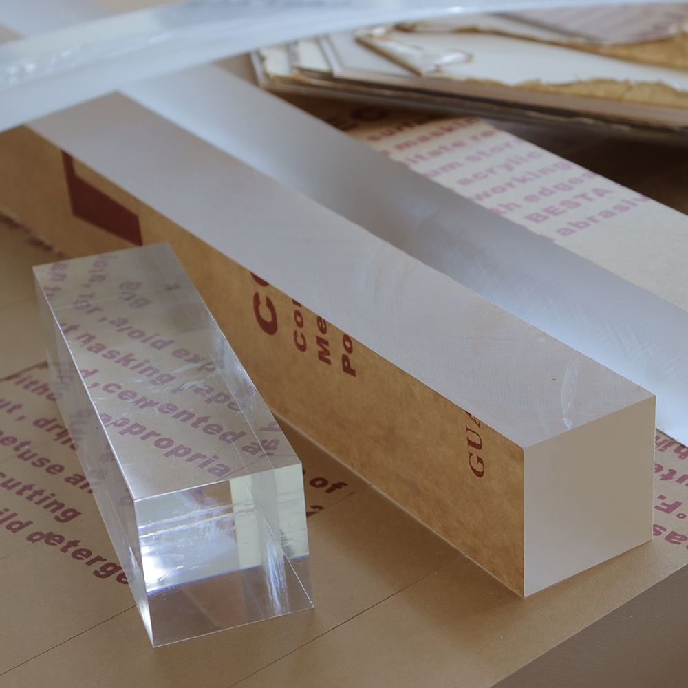 Protective film application and packaging for acrylic items