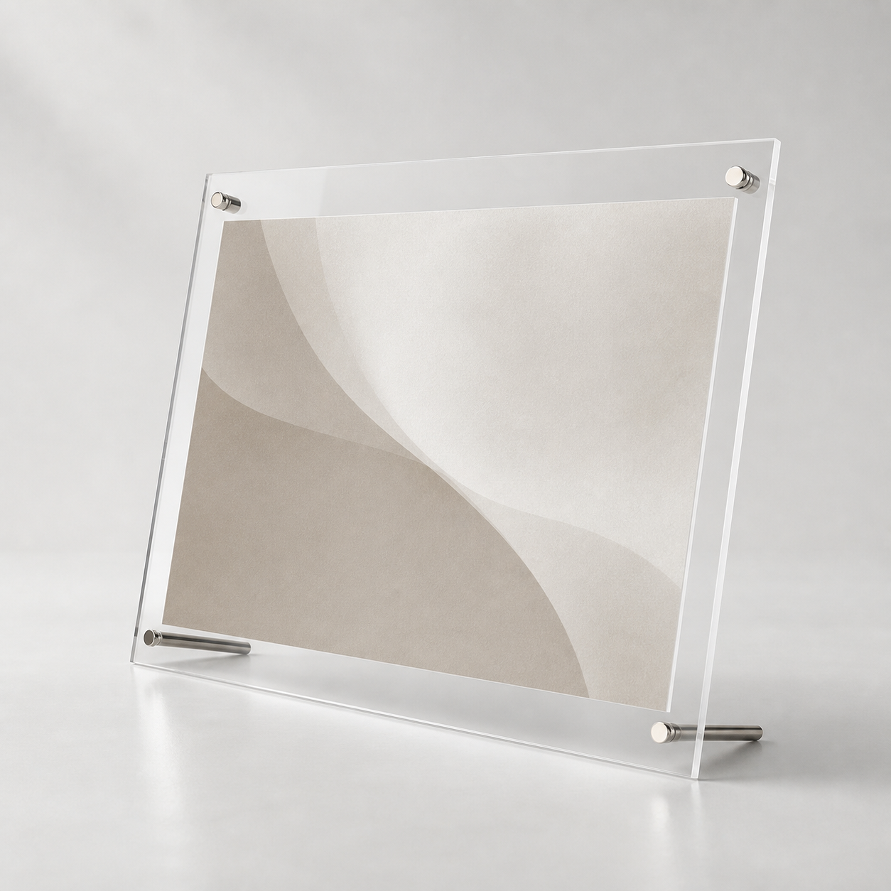 landscape acrylic photo frame metal stands