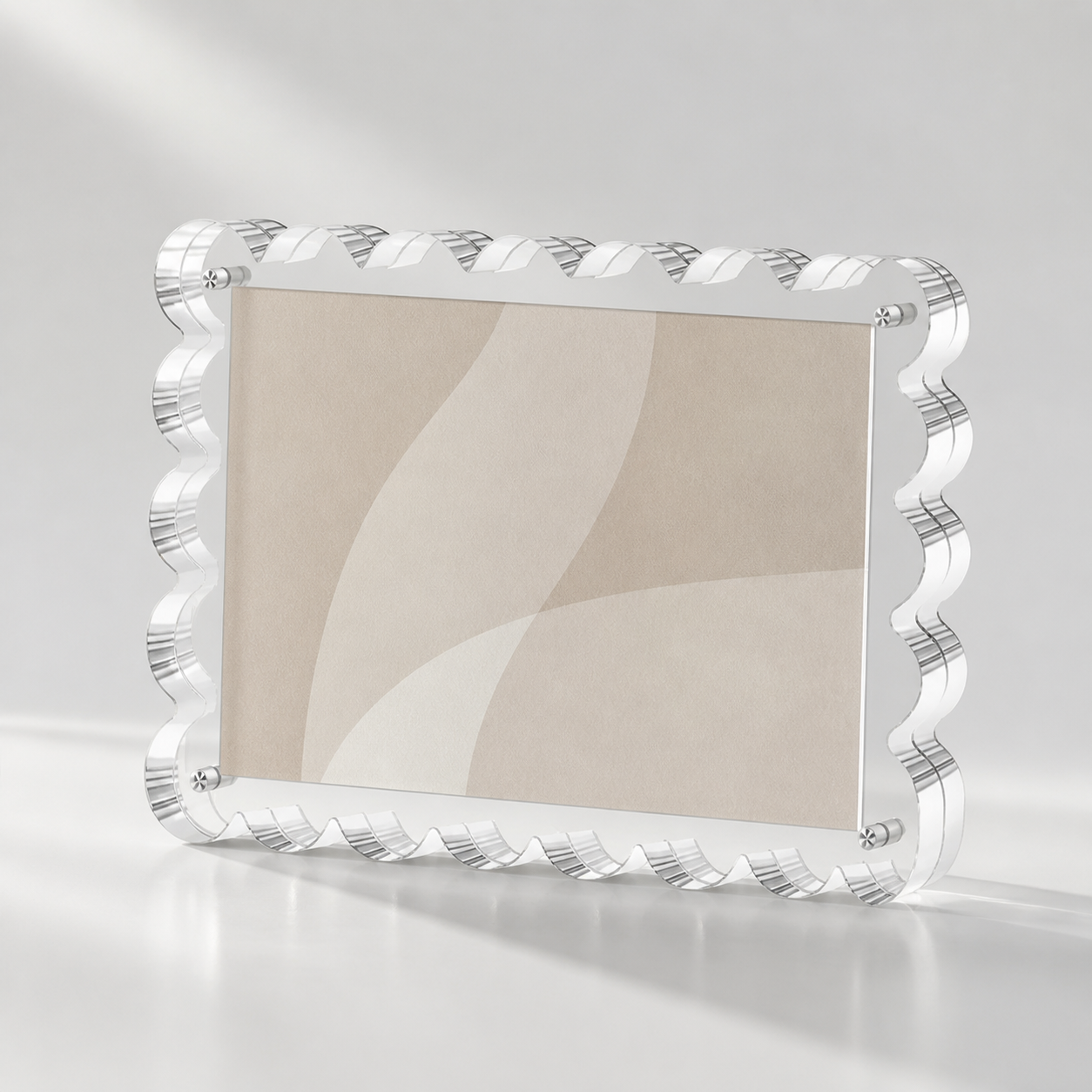 wavy edge acrylic photo frame