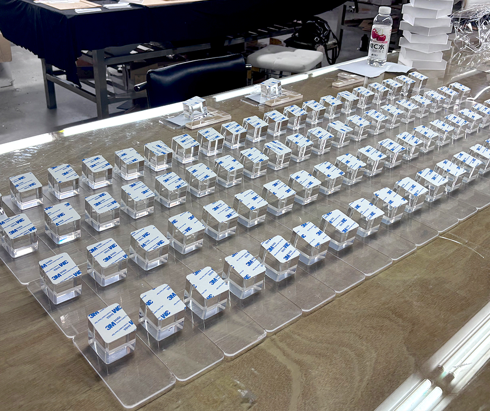 Batch of Clear Acrylic Mounting Blocks with Protective 3M Film