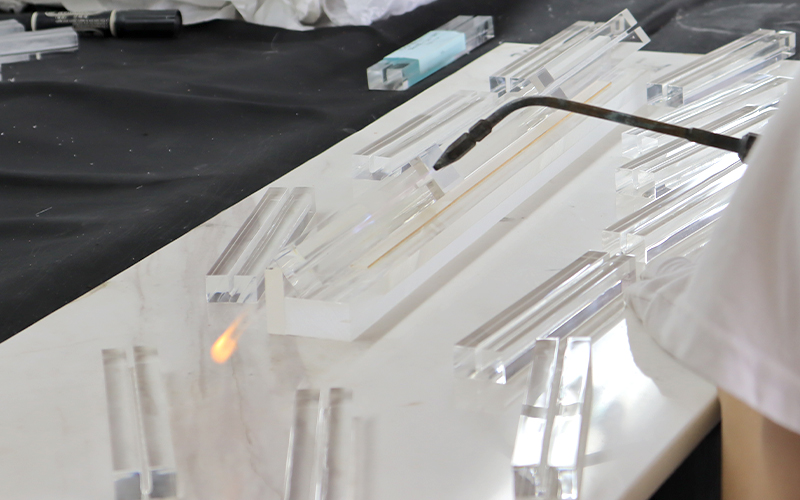 Clear Acrylic Parts Prepared for Manual Assembly and Final Inspection