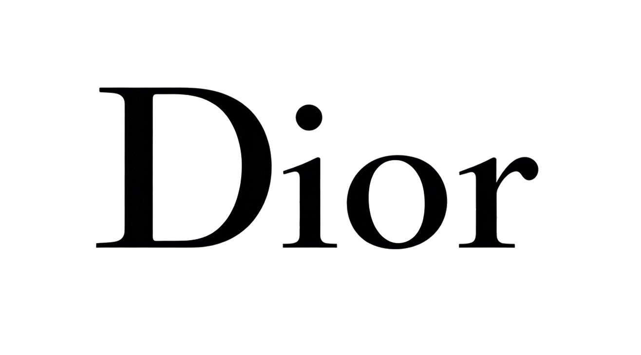 Dior logo in black on a white background