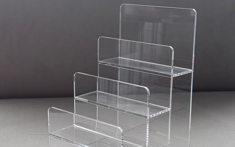 Four-tier Clear Acrylic Display Riser with Rounded Front Edges