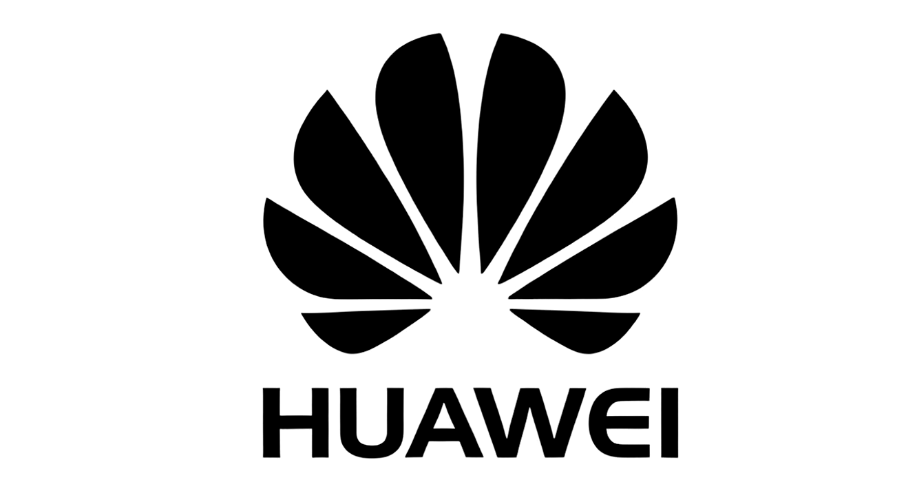 Huawei logo in black on a white background