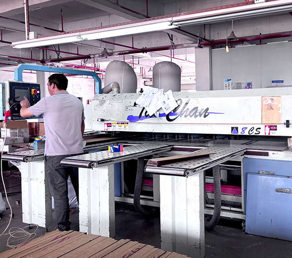 Industrial press processing for precision-cut acrylic sheets and custom components