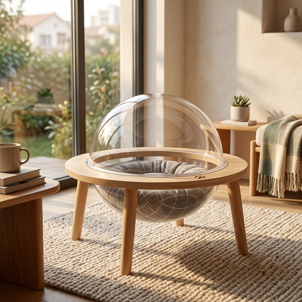Modern Acrylic Pet Nest in Living Room, Sun-resistant Non-yellowing Acrylic