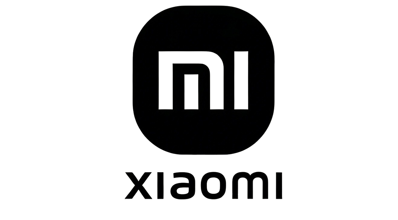 Xiaomi logo in black on a white background