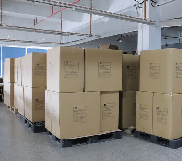 Bulk acrylic furniture cartons ready for wholesale shipment