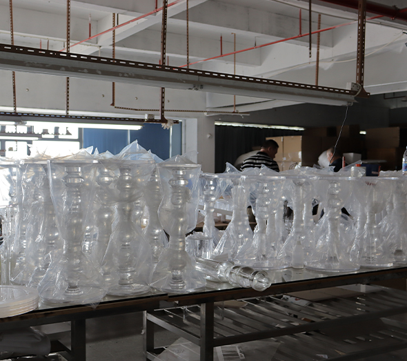 Clear acrylic candlestick holders, decorative tableware for wholesale OEM