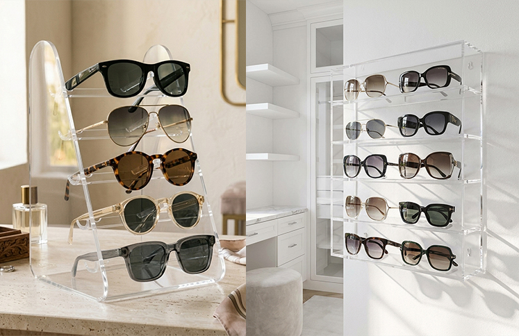Clear acrylic sunglasses display stand for wholesale retail