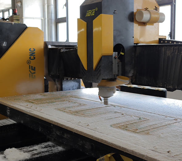 Large format CNC routing and precision cutting for custom clear acrylic parts