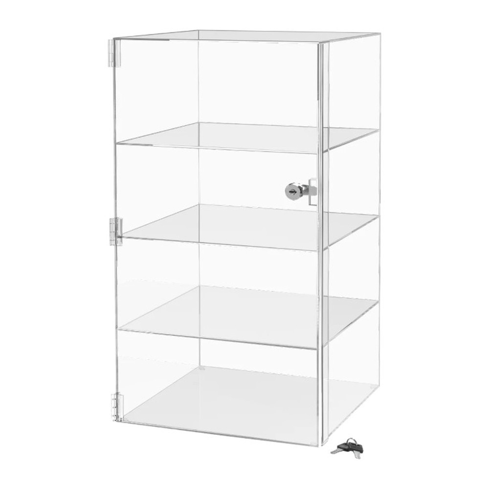 clear-acrylic-display-cabinet-with-lock-and-shelves
