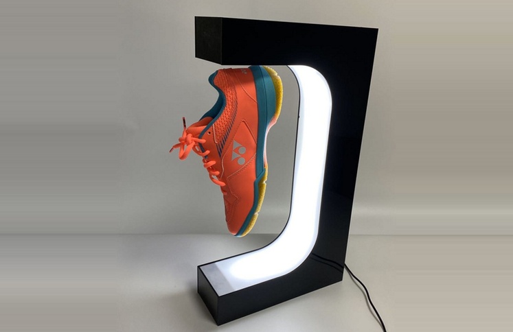 magnetic-levitation-floating-shoe-display-stand-led-acrylic-sneaker-showcase-rack