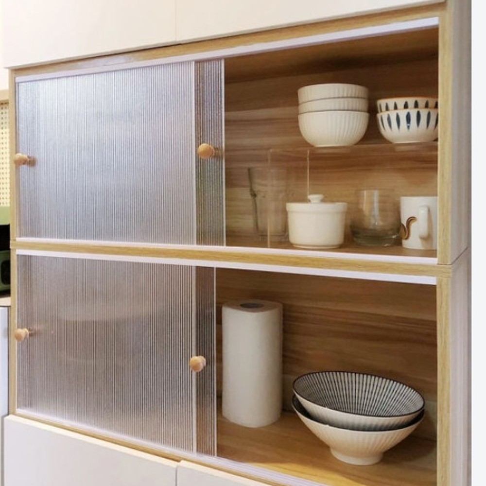 wooden-kitchen-storage-cabinet-with-sliding-doors