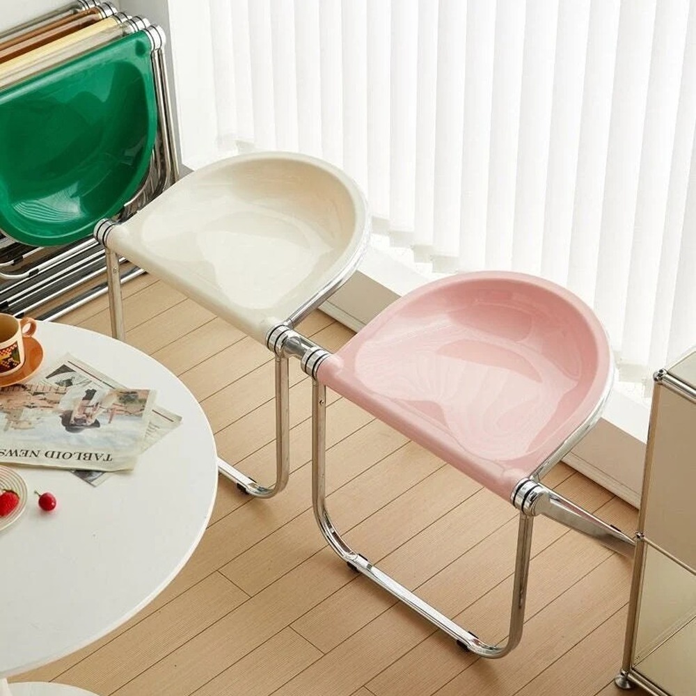 acrylic-folding-stools-chrome-frame-pastel-colors