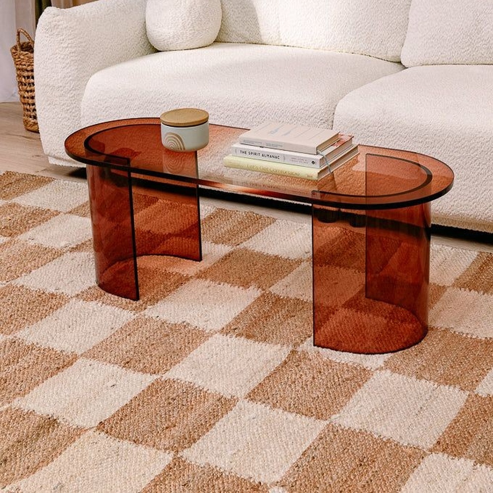 amber-acrylic-oval-racetrack-coffee-table-living-room