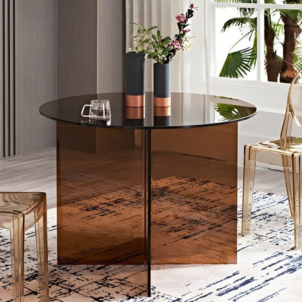 amber-acrylic-round-dining-table-slab-base