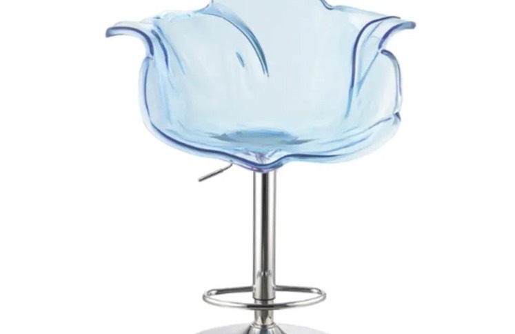 blue-flower-shaped-acrylic-swivel-bar-stool