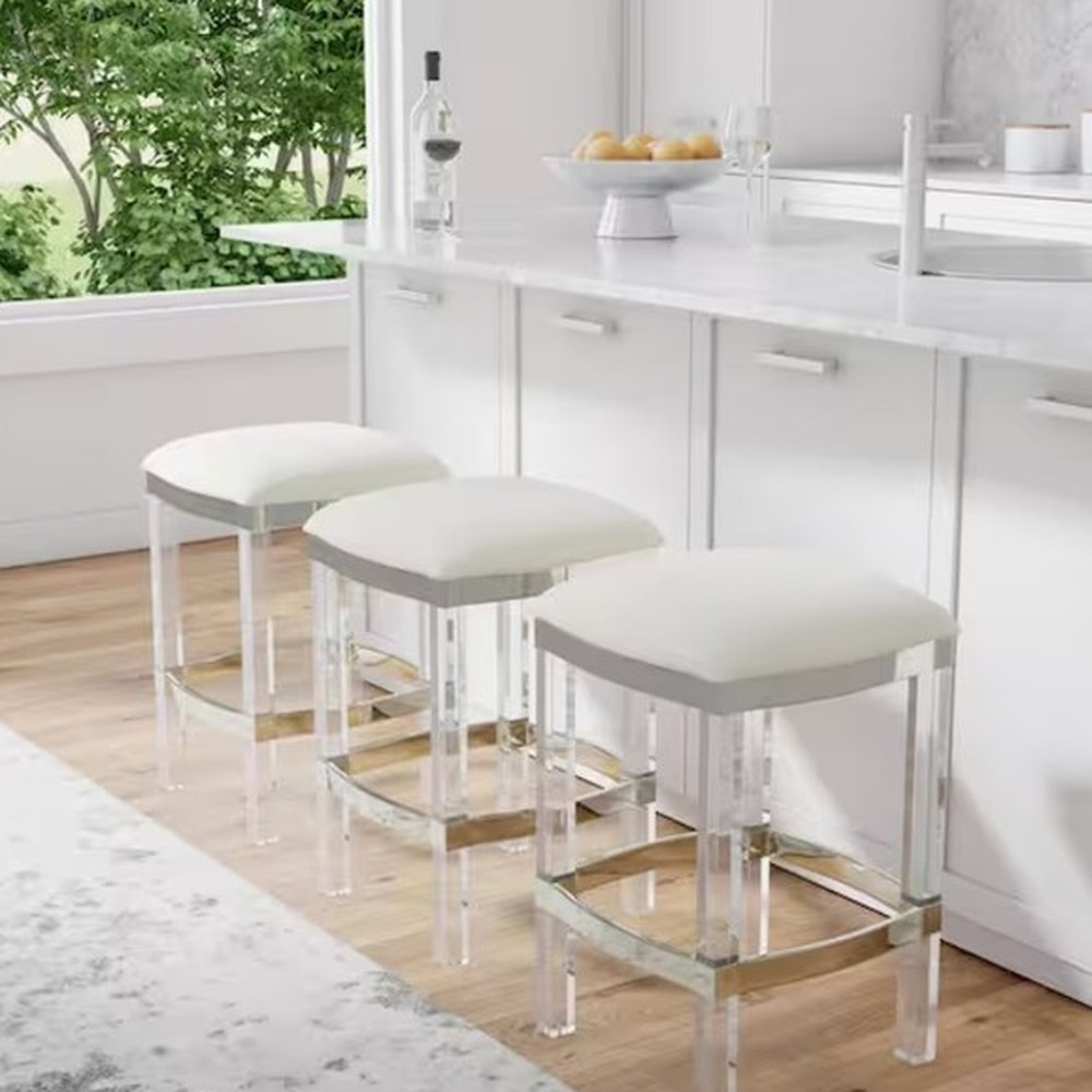 clear-acrylic-kitchen-counter-stools-with-white-cushions