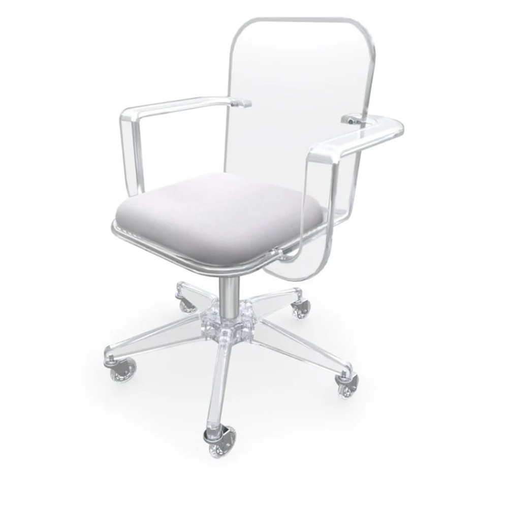 clear-acrylic-office-chair-with-white-cushion-and-wheels