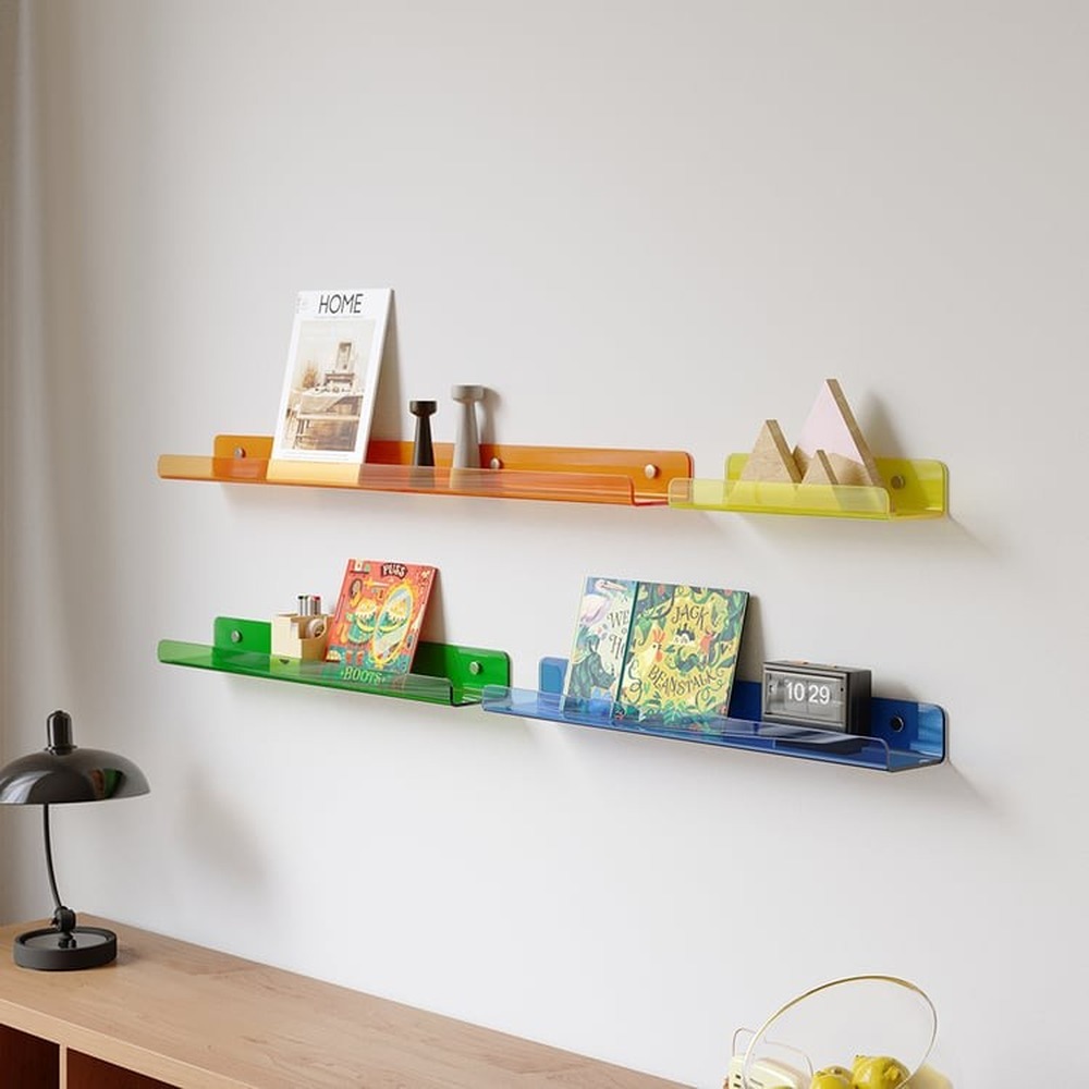 colorful-neon-acrylic-floating-wall-shelves