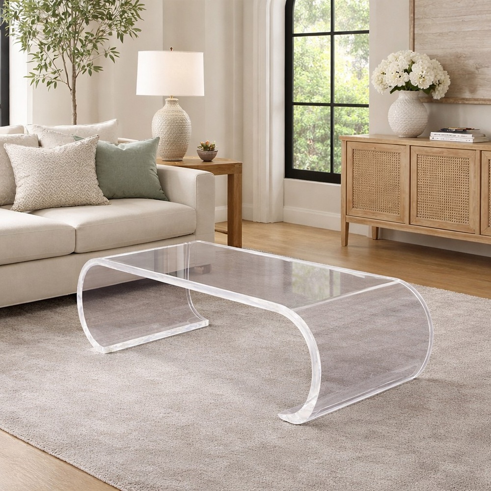 curved-clear-acrylic-scroll-waterfall-coffee-table