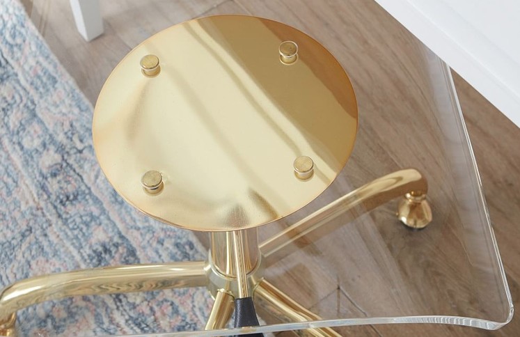 gold-acrylic-office-chair-height-adjustment