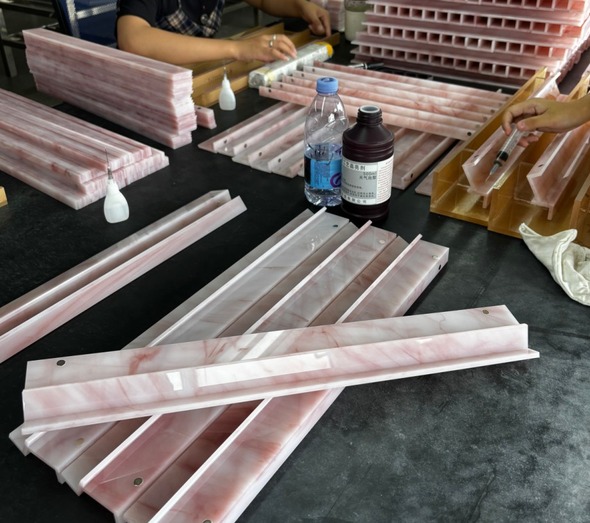 solvent-bonding-pink-marble-acrylic-mahjong-racks