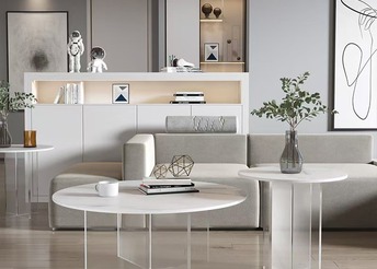 white-round-coffee-table-set-acrylic-legs-living-room
